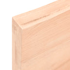 Ripiano a Parete 80x20x6 cm Legno Massello Rovere Non Trattato
