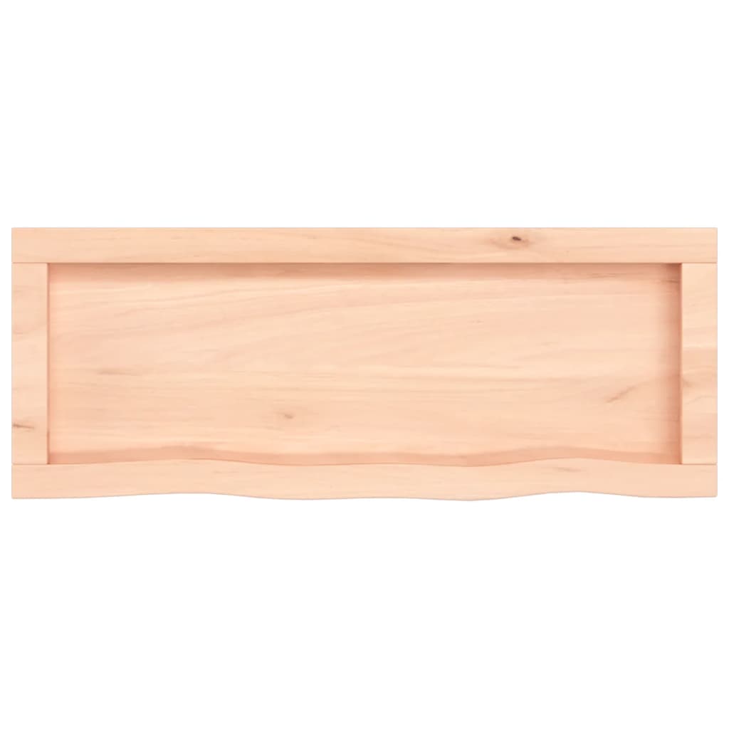 Ripiano a Parete 80x30x(2-6) cm Massello Rovere Non Trattato