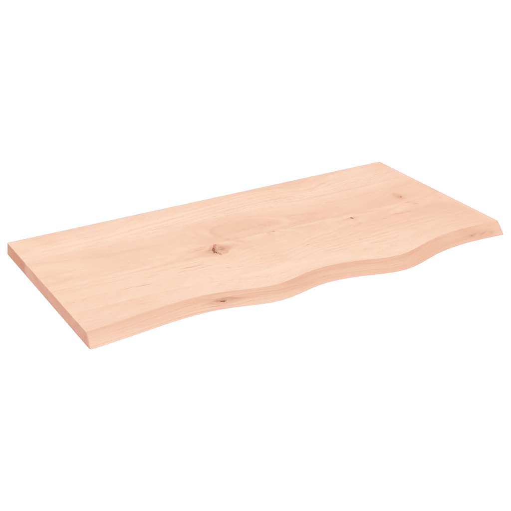 Ripiano a Parete 80x40x2 cm Legno Massello Rovere Non Trattato