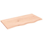 Ripiano a Parete 80x40x2 cm Legno Massello Rovere Non Trattato