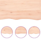 Ripiano a Parete 80x50x(2-4) cm Massello Rovere Non Trattato