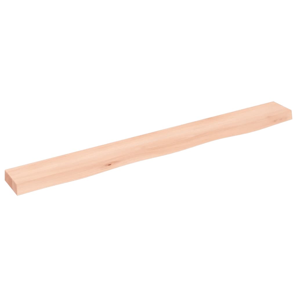 Ripiano a Parete 100x10x4 cm Legno Massello Rovere Non Trattato