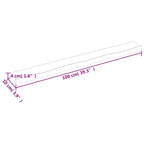 Ripiano a Parete 100x10x4 cm Legno Massello Rovere Non Trattato