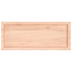 Ripiano a Parete 100x40x(2-4) cm Massello Rovere Non Trattato