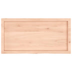 Ripiano a Parete 100x50x(2-6) cm Massello Rovere Non Trattato