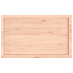 Ripiano a Parete 100x60x(2-4) cm Massello Rovere Non Trattato