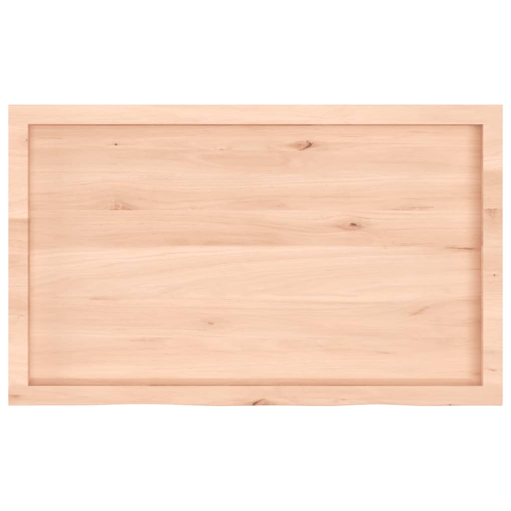 Ripiano a Parete 100x60x(2-4) cm Massello Rovere Non Trattato