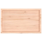 Ripiano a Parete 100x60x(2-6) cm Massello Rovere Non Trattato