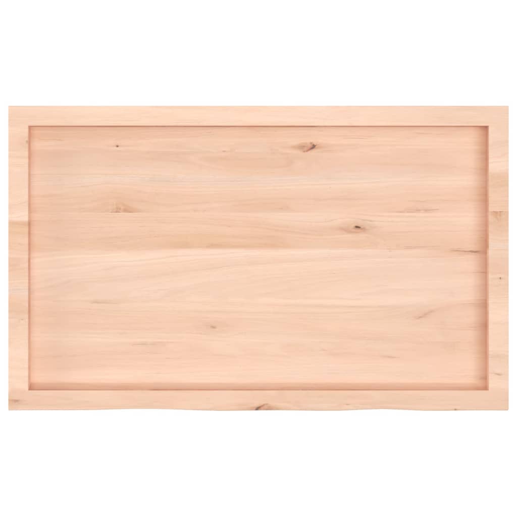 Ripiano a Parete 100x60x(2-6) cm Massello Rovere Non Trattato