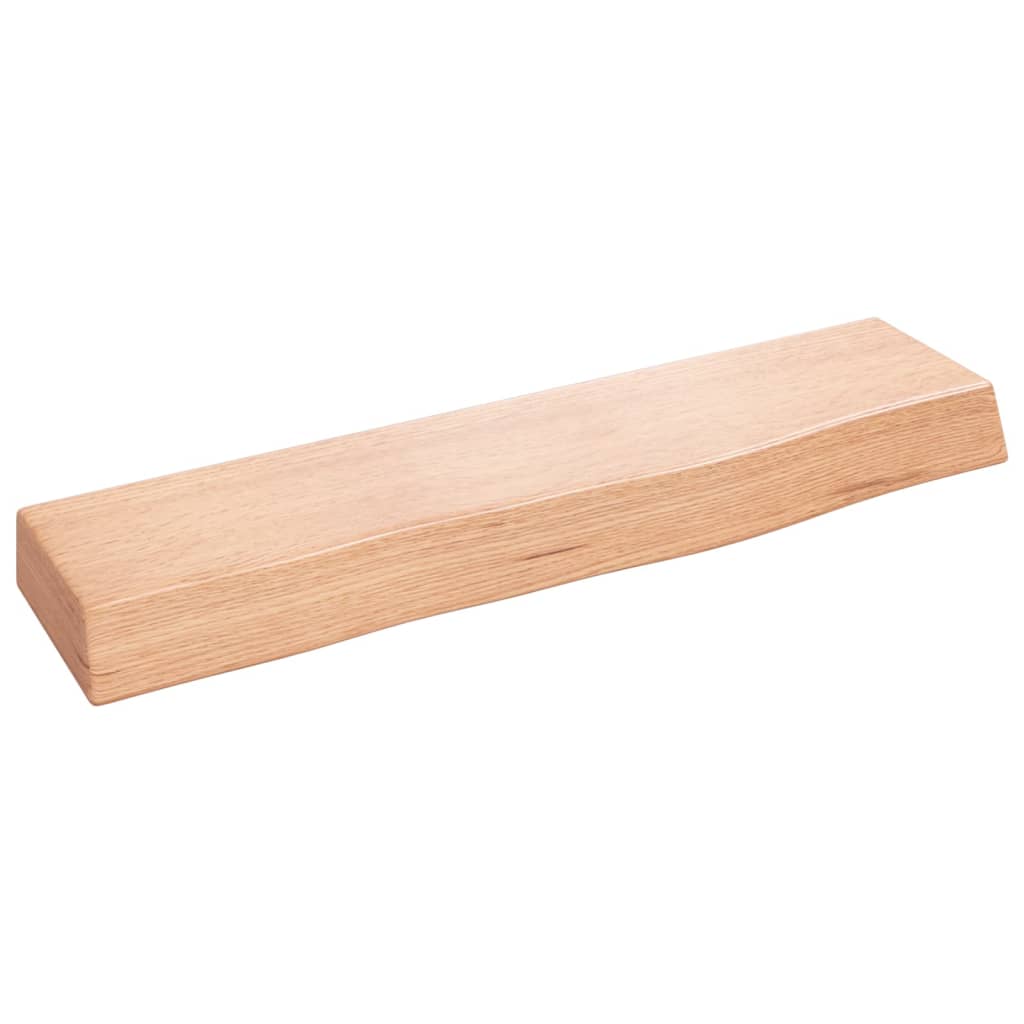 Ripiano Muro Marrone Chiaro 40x10x4 cm Massello Rovere Trattato
