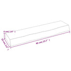 Ripiano Muro Marrone Chiaro 40x10x4 cm Massello Rovere Trattato