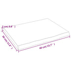 Ripiano Muro Marrone Chiaro 40x30x2 cm Massello Rovere Trattato