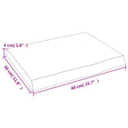 Ripiano Muro Marrone 40x30x(2-4) cm Massello Rovere Trattato