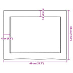 Ripiano Muro Marrone 40x30x(2-6) cm Massello Rovere Trattato