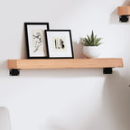 Ripiano Muro Marrone Chiaro 60x10x6 cm Massello Rovere Trattato