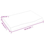 Ripiano Muro Marrone 60x40x(2-4) cm Massello Rovere Trattato