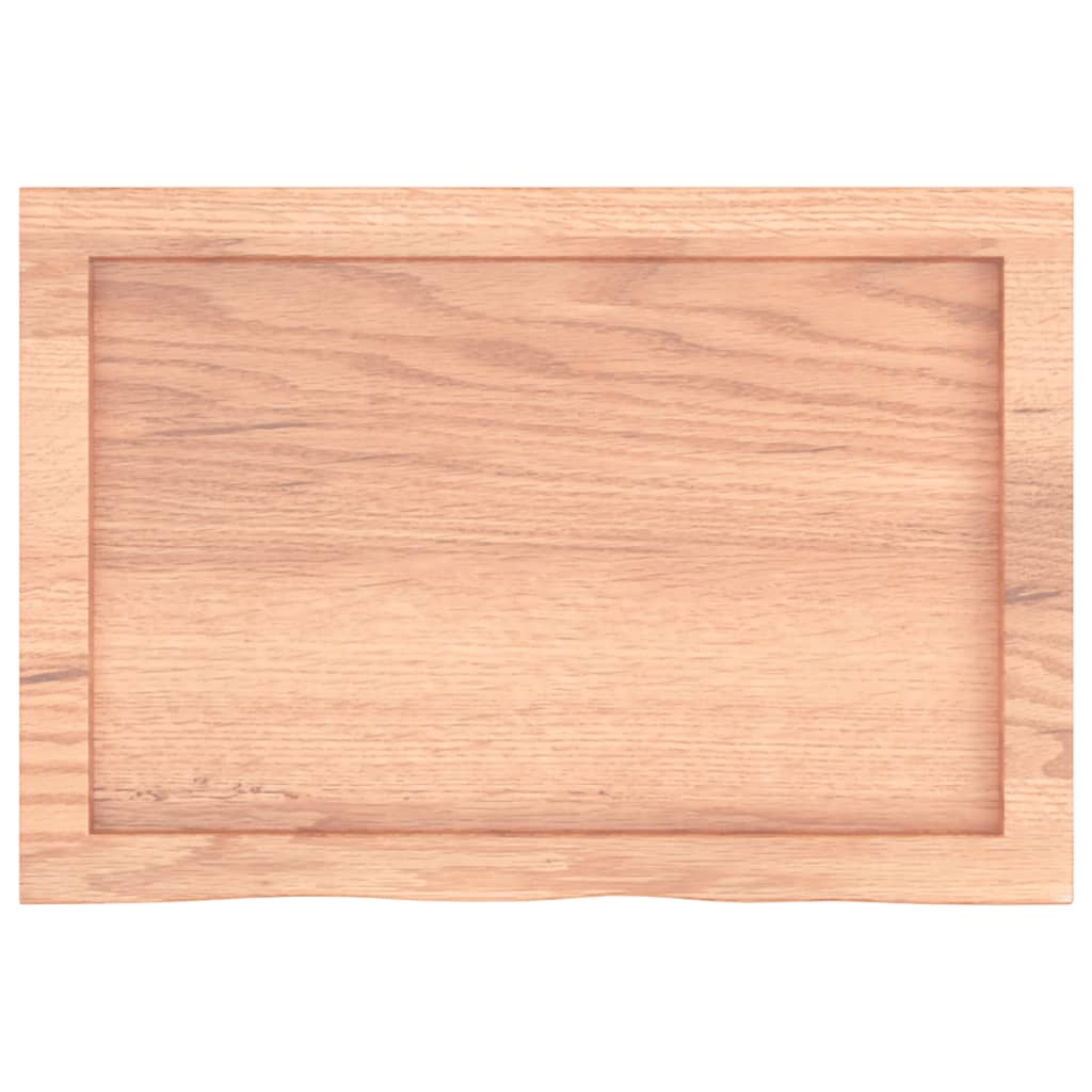 Ripiano Muro Marrone 60x40x(2-6) cm Massello Rovere Trattato