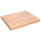 Ripiano Muro Marrone Chiaro 60x50x2 cm Massello Rovere Trattato