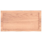 Ripiano Muro Marrone 80x40x(2-6) cm Massello Rovere Trattato