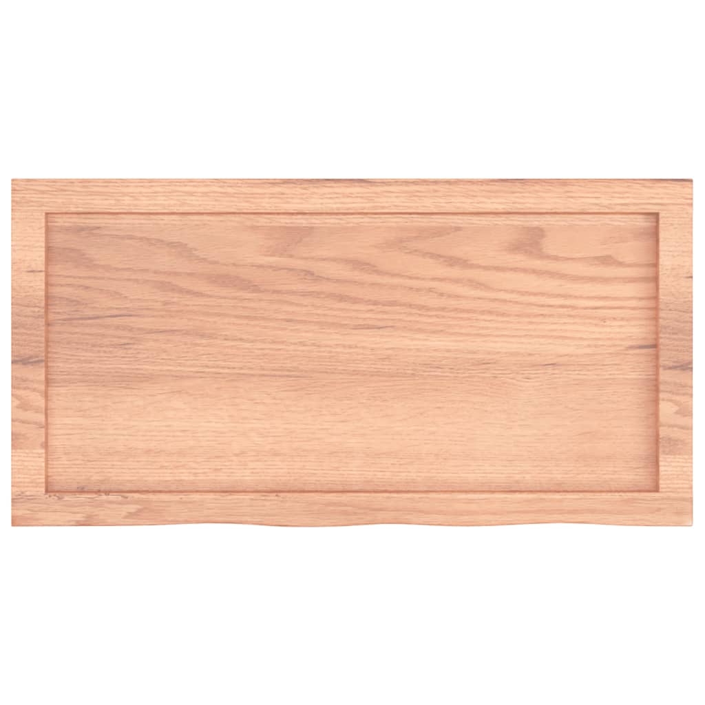 Ripiano Muro Marrone 80x40x(2-6) cm Massello Rovere Trattato