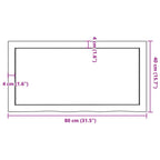 Ripiano Muro Marrone 80x40x(2-6) cm Massello Rovere Trattato