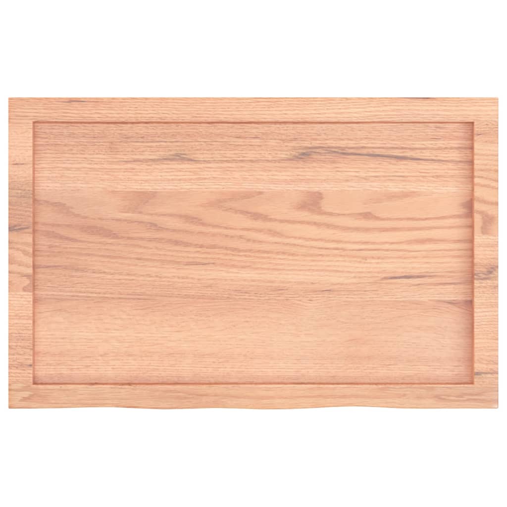 Ripiano Muro Marrone 80x50x(2-4) cm Massello Rovere Trattato