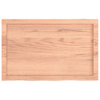 Ripiano Muro Marrone 80x50x(2-6) cm Massello Rovere Trattato