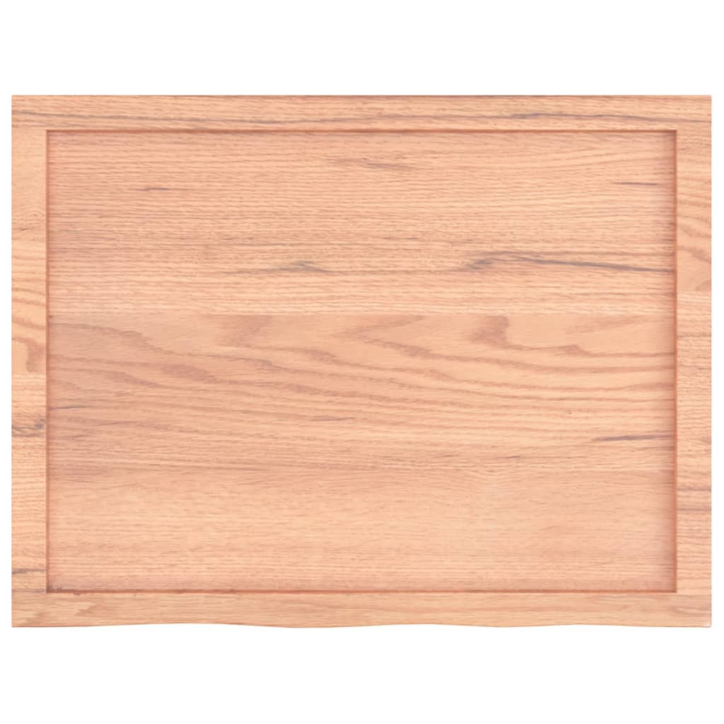 Ripiano Muro Marrone 80x60x(2-6) cm Massello Rovere Trattato