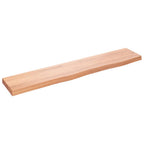 Ripiano Muro Marrone Chiaro 100x20x4cm Massello Rovere Trattato