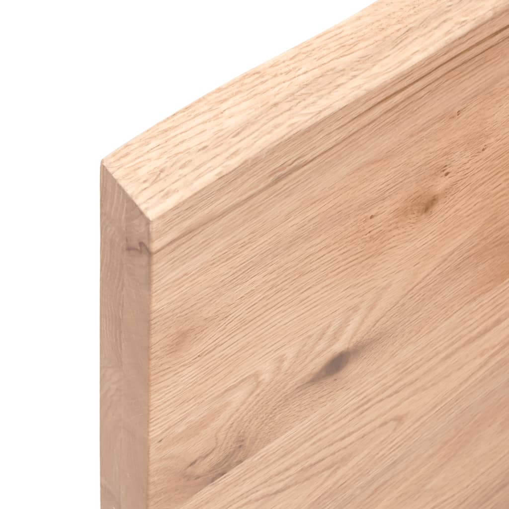 Ripiano Muro Marrone Chiaro 100x20x4cm Massello Rovere Trattato