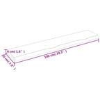 Ripiano Muro Marrone Chiaro 100x20x4cm Massello Rovere Trattato