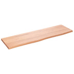 Ripiano Muro Marrone Chiaro 100x30x2cm Massello Rovere Trattato