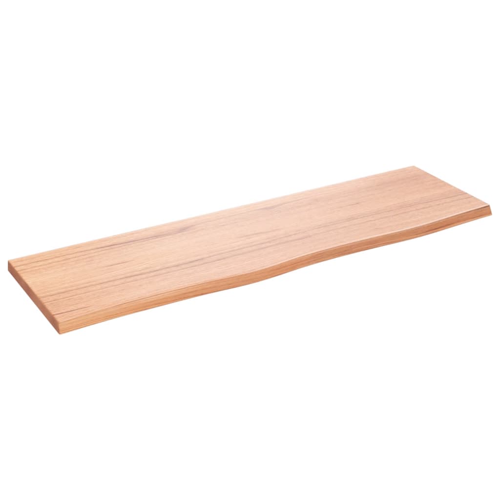 Ripiano Muro Marrone Chiaro 100x30x2cm Massello Rovere Trattato