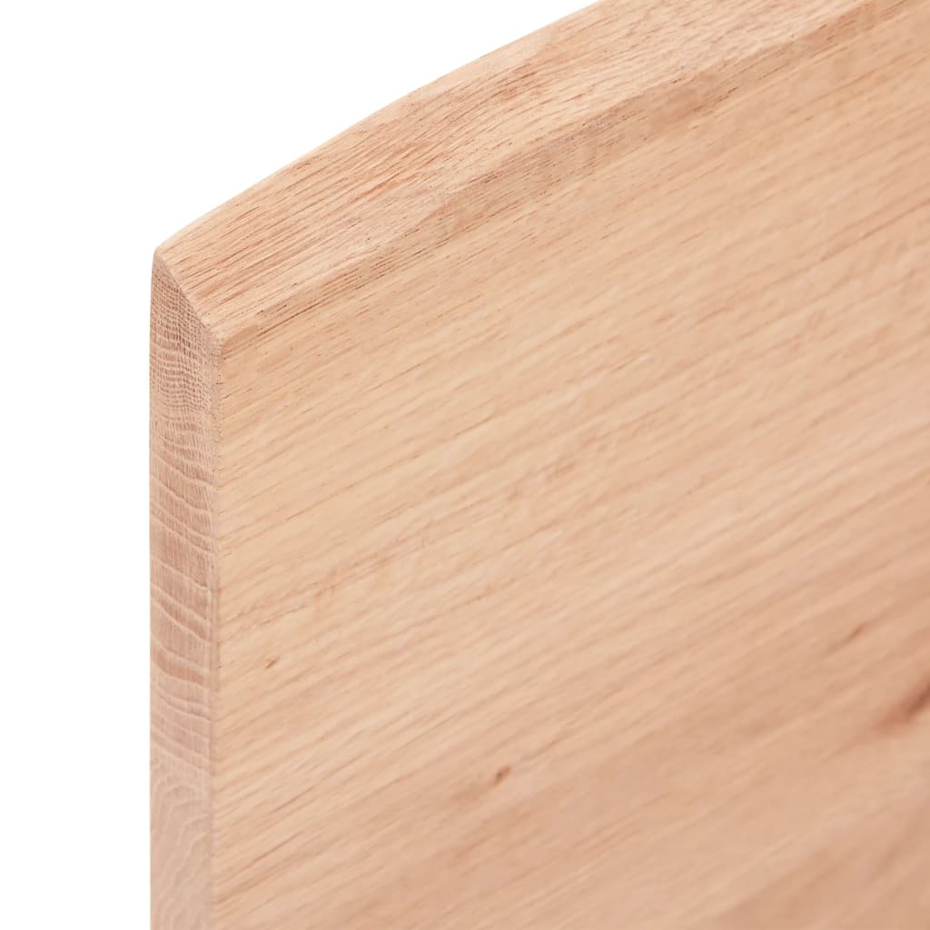 Ripiano Muro Marrone Chiaro 100x30x2cm Massello Rovere Trattato