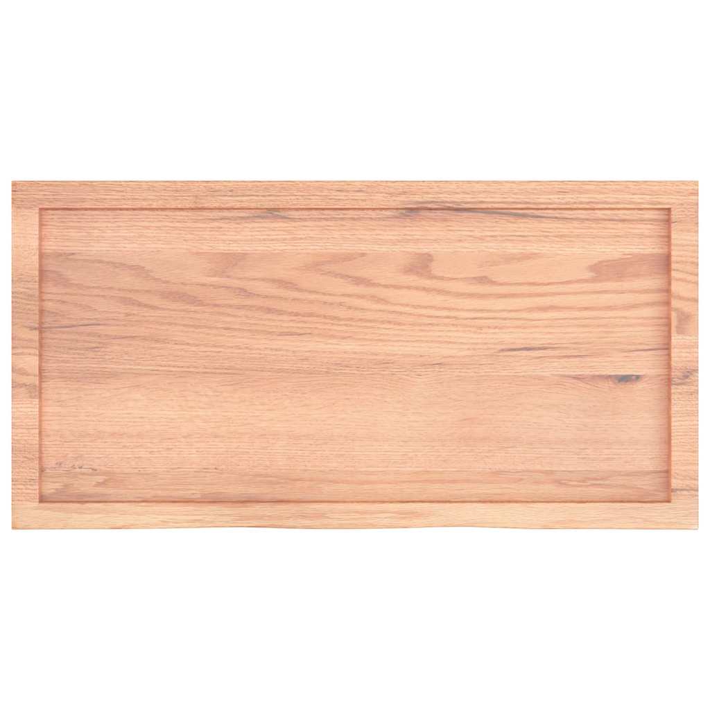 Ripiano Muro Marrone 100x50x(2-4) cm Massello Rovere Trattato