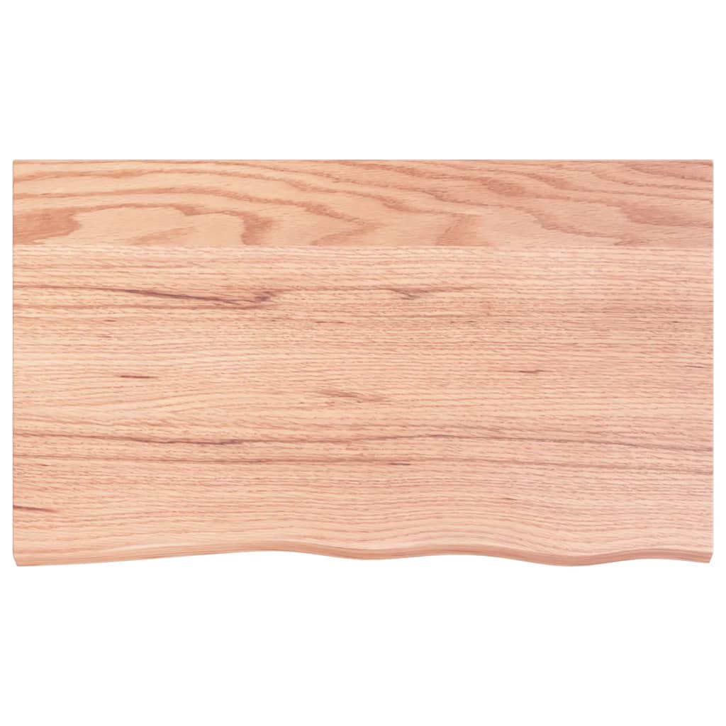 Ripiano Muro Marrone Chiaro 100x60x2cm Massello Rovere Trattato