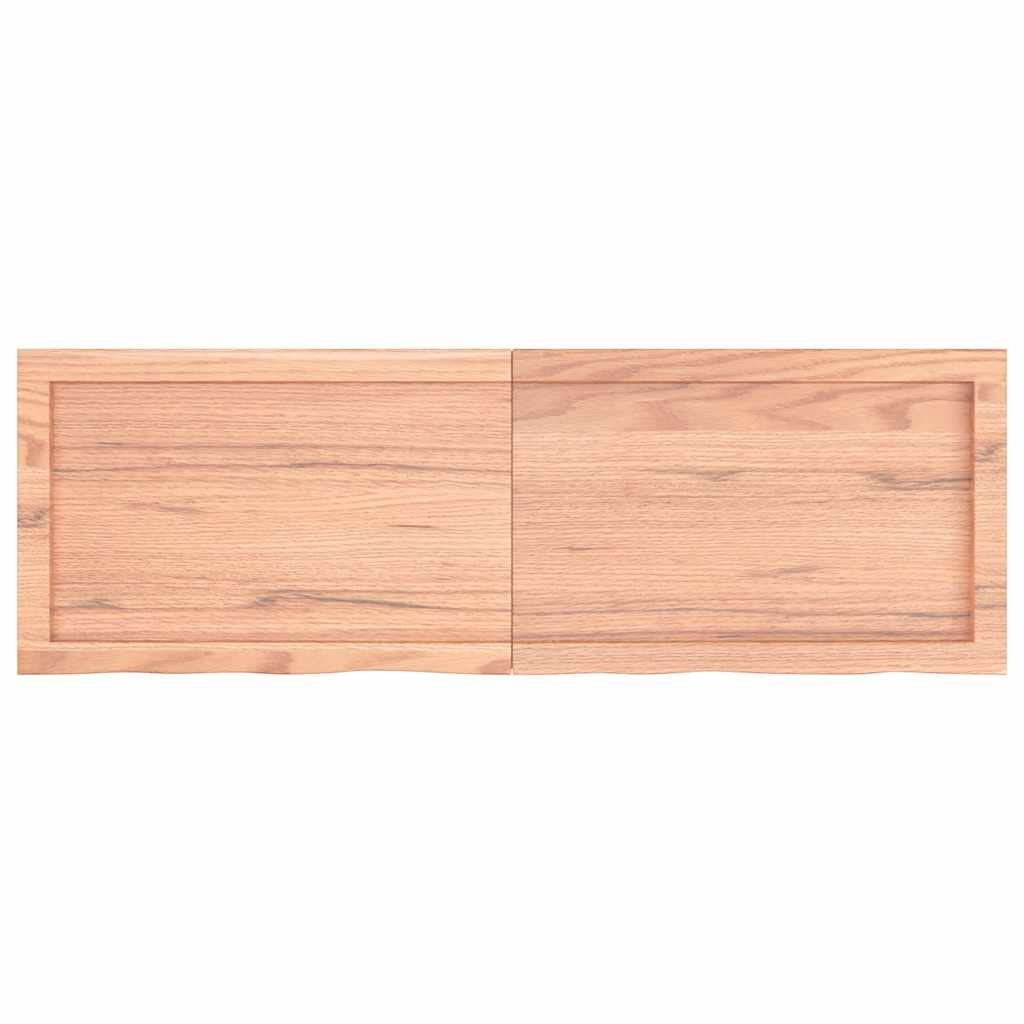 Ripiano Muro Marrone 120x40x(2-4) cm Massello Rovere Trattato
