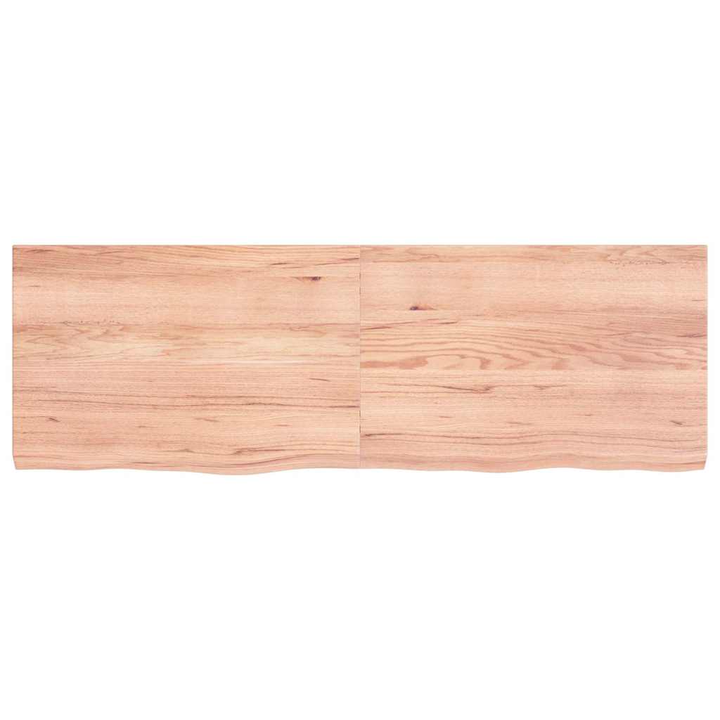 Ripiano Muro Marrone 120x40x(2-4) cm Massello Rovere Trattato