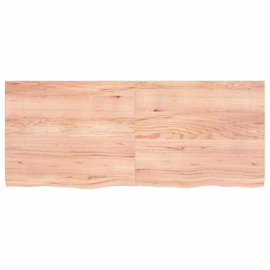 Ripiano Muro Marrone 120x50x(2-4) cm Massello Rovere Trattato