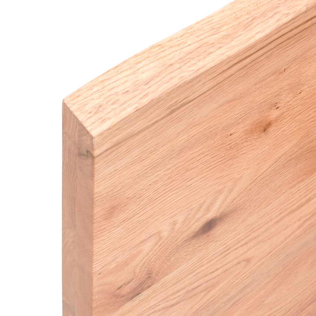 Ripiano Muro Marrone 120x50x(2-4) cm Massello Rovere Trattato