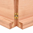 Ripiano Muro Marrone 120x50x(2-6) cm Massello Rovere Trattato