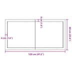 Ripiano Muro Marrone 120x60x(2-4) cm Massello Rovere Trattato