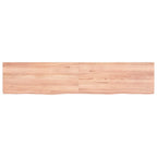 Ripiano Muro Marrone 140x30x(2-4) cm Massello Rovere Trattato