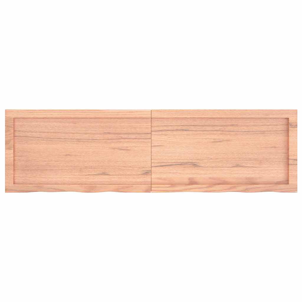 Ripiano Muro Marrone 140x40x(2-4) cm Massello Rovere Trattato