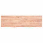 Ripiano Muro Marrone 140x40x(2-4) cm Massello Rovere Trattato