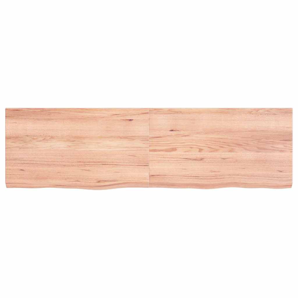 Ripiano Muro Marrone 140x40x(2-4) cm Massello Rovere Trattato