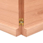 Ripiano Muro Marrone 140x40x(2-4) cm Massello Rovere Trattato