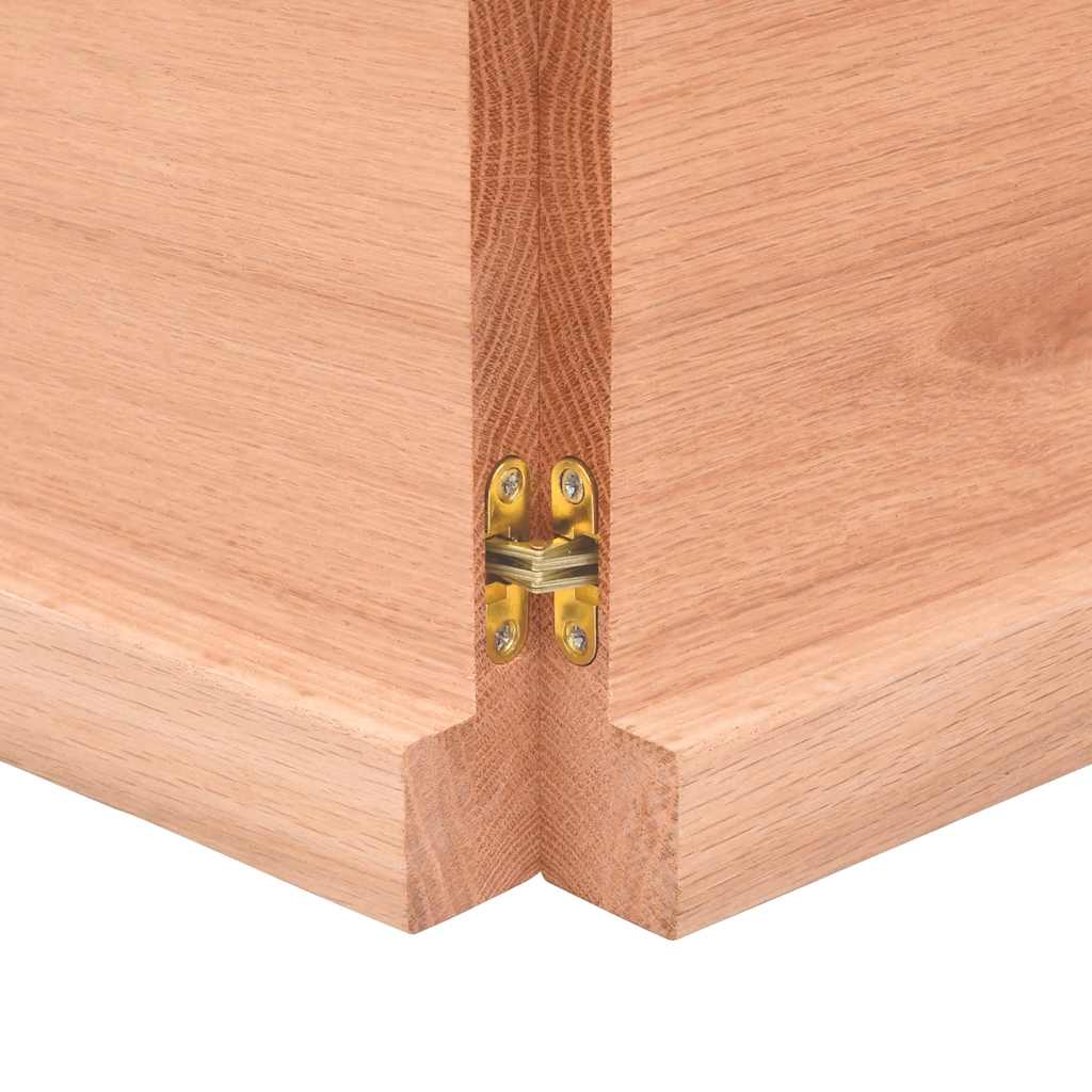 Ripiano Muro Marrone 140x40x(2-4) cm Massello Rovere Trattato