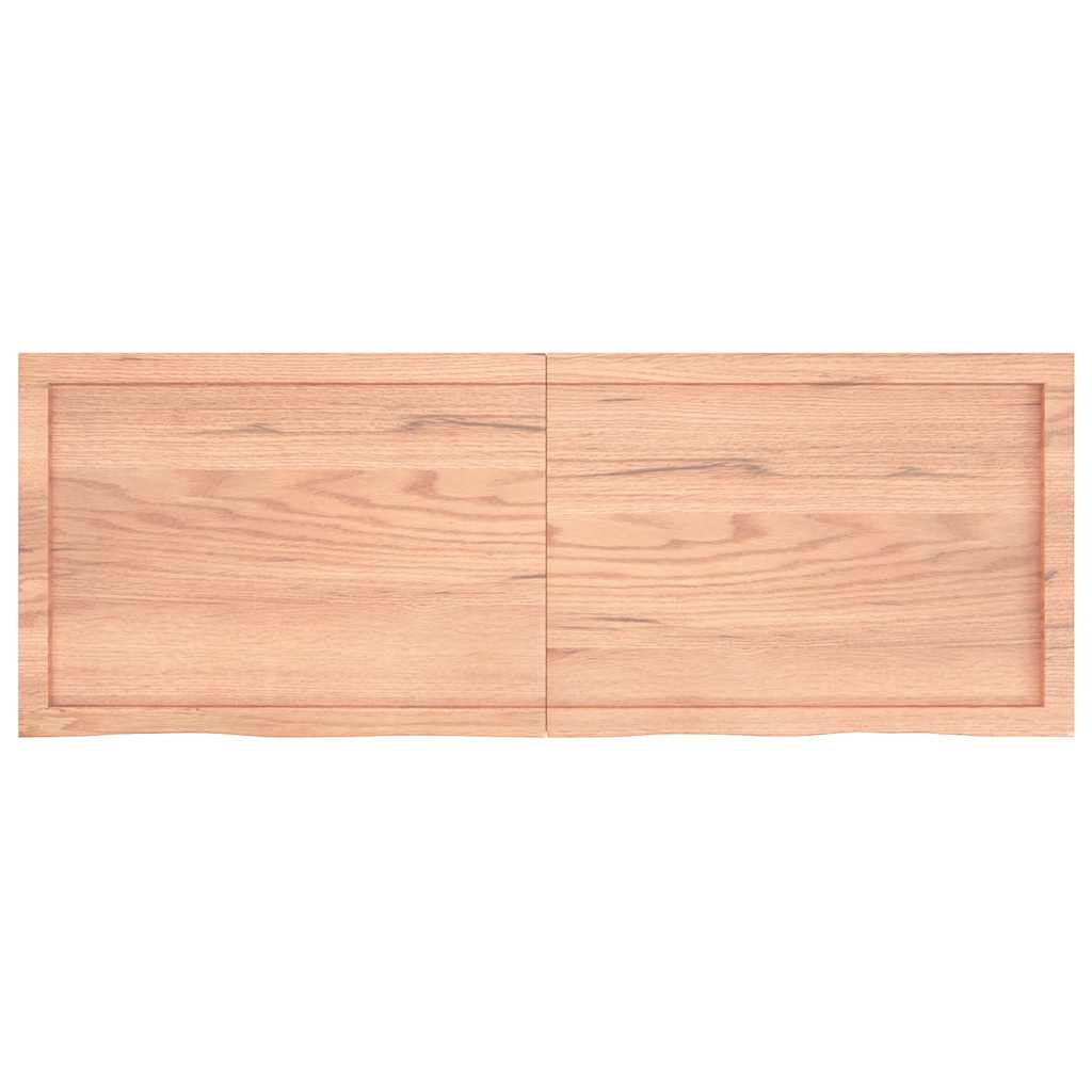 Ripiano Muro Marrone 140x50x(2-6) cm Massello Rovere Trattato