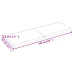 Ripiano Muro Marrone 160x50x(2-6) cm Massello Rovere Trattato